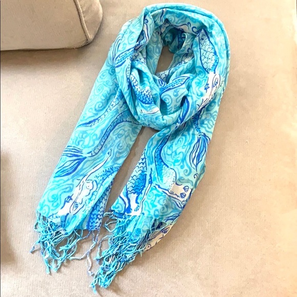 Lilly Pulitzer Accessories - Lilly Pulitzer Murfee Scarf in Mermaid